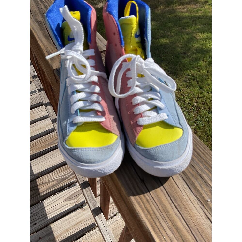 Nike Blazer Mid ‘77 Dance Kids Size 4.5Y Cobalt / Blue Dq6084-402 - Picture 3 of 13